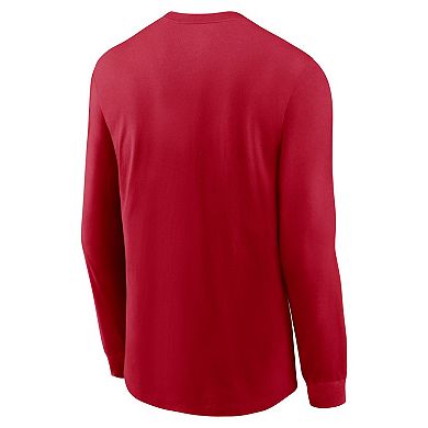 Men's Nike Scarlet San Francisco 49ers Play to Win Essential Long Sleeve T-Shirt