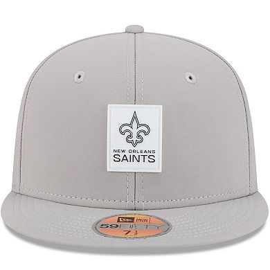 Men's New Era Gray New Orleans Saints 2025 Sideline 59FIFTY Fitted Hat