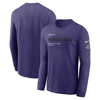 Men's Nike Purple Baltimore Ravens Play to Win Essential Long Sleeve T-Shirt