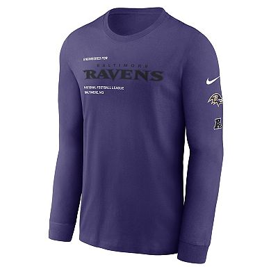 Men's Nike Purple Baltimore Ravens Play to Win Essential Long Sleeve T-Shirt