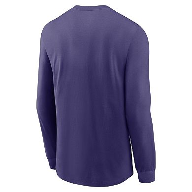 Men's Nike Purple Baltimore Ravens Play to Win Essential Long Sleeve T-Shirt