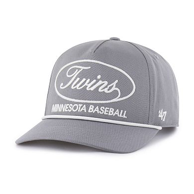 Men's '47 Gray Minnesota Twins Foundational Hitch Adjustable Hat