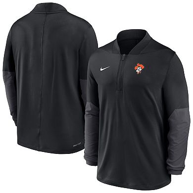 Men's Nike Black Oklahoma State Cowboys Dri-FIT Half-Zip Pullover