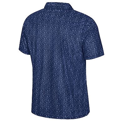Men's Colosseum Navy Cal Bears Football Print Polo