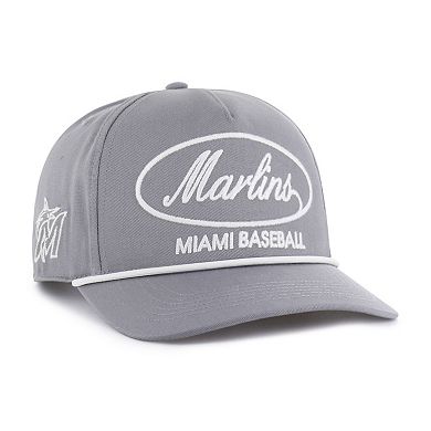 Men's '47 Gray Miami Marlins Foundational Hitch Adjustable Hat
