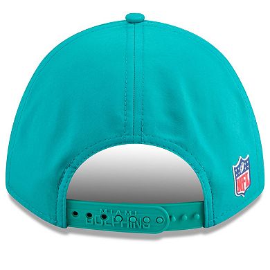 Men's New Era Aqua Miami Dolphins 2025 Sideline Throwback M-Crown 9FORTY Adjustable Hat