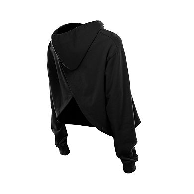 Women's New Era Black Chicago Bulls Glam Game Open Back Hoodie