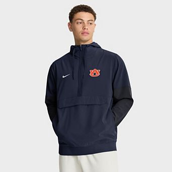 Men's Nike Navy Auburn Tigers Anorak Half-Zip Hoodie Jacket