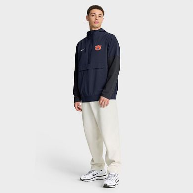 Men's Nike Navy Auburn Tigers Anorak Half-Zip Hoodie Jacket