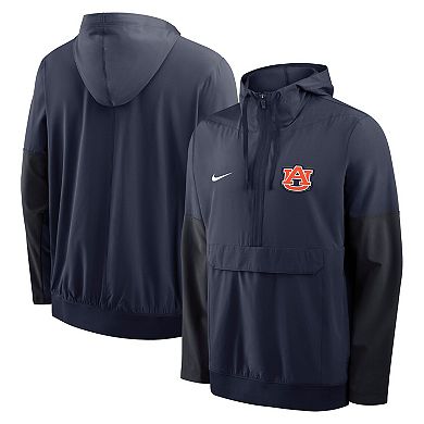 Men's Nike Navy Auburn Tigers Anorak Half-Zip Hoodie Jacket