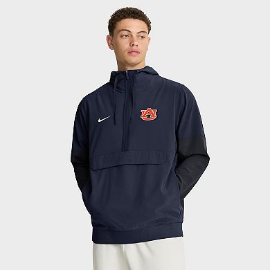 Men's Nike Navy Auburn Tigers Anorak Half-Zip Hoodie Jacket