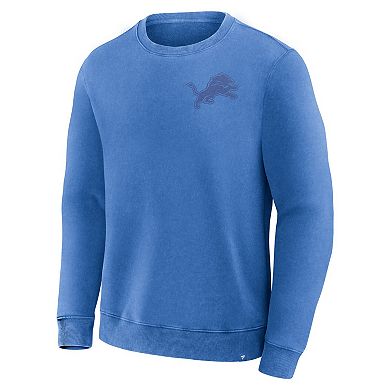 Men's Fanatics Blue Detroit Lions Deep Route Pullover Sweatshirt