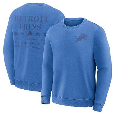 Men's Fanatics Blue Detroit Lions Deep Route Pullover Sweatshirt