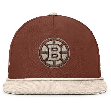 Men's Fanatics Brown/Cream Boston Bruins Reminisce Vintage Adjustable Hat