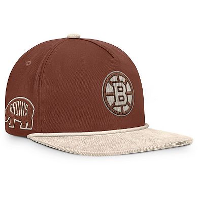 Men's Fanatics Brown/Cream Boston Bruins Reminisce Vintage Adjustable Hat