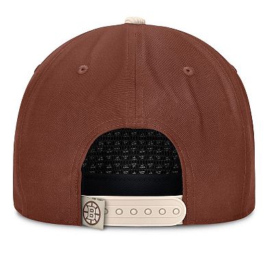 Men's Fanatics Brown/Cream Boston Bruins Reminisce Vintage Adjustable Hat
