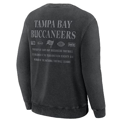 Men's Fanatics Black Tampa Bay Buccaneers Deep Route Pullover Sweatshirt