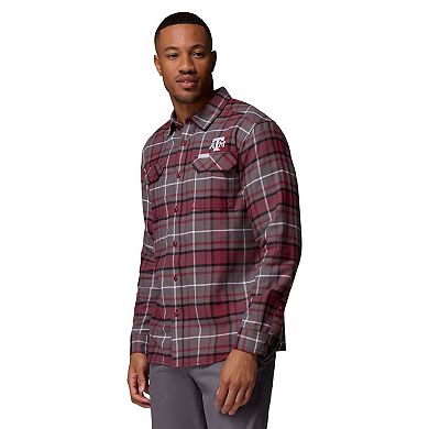 Men's Columbia Maroon Texas A&M Aggies Flare Gun Omni-Wick Flannel Long Sleeve Button-Up Shirt