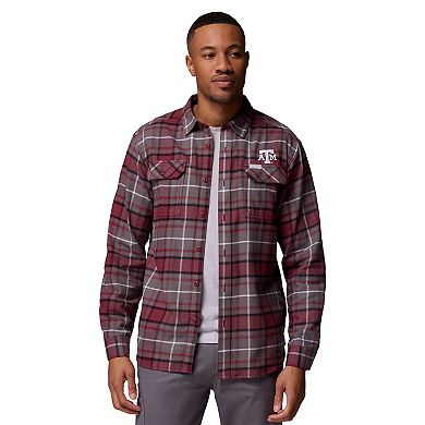Men's Columbia Maroon Texas A&M Aggies Flare Gun Omni-Wick Flannel Long Sleeve Button-Up Shirt