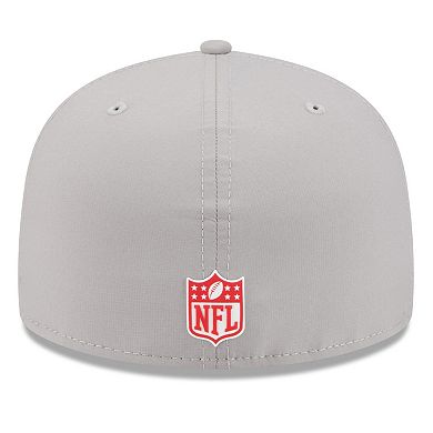 Men's New Era Gray Kansas City Chiefs 2025 Sideline 59FIFTY Fitted Hat
