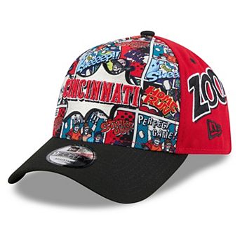 Youth New Era Red/Black Cincinnati Reds 2025 MLB Diamond Hero Edition A-Frame 9FORTY Adjustable Hat