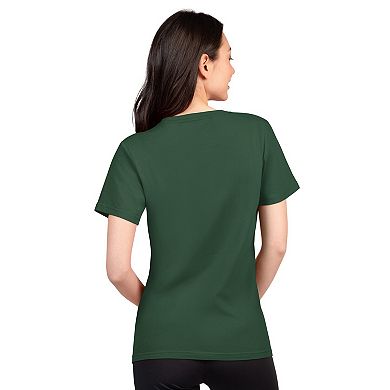 Women's G-III 4Her by Carl Banks Green Green Bay Packers Super-Slim Lightweight Winning Crew T-Shirt
