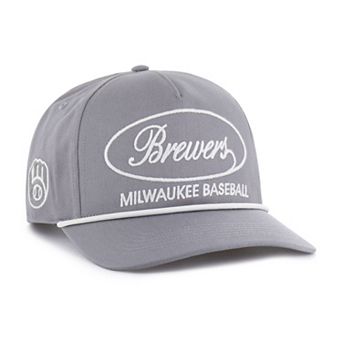 Men's '47 Gray Milwaukee Brewers Foundational Hitch Adjustable Hat