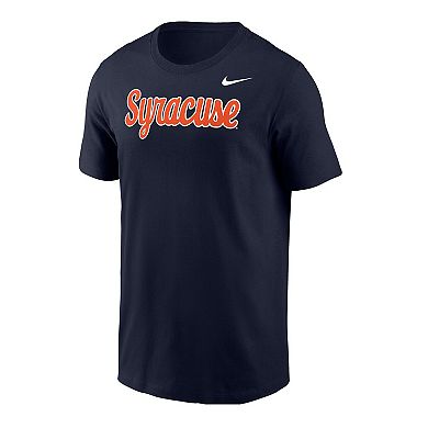 Men's Nike Navy Syracuse Orange Script T-Shirt