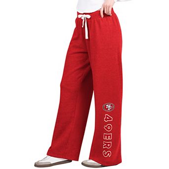 Women's G-III 4Her by Carl Banks Scarlet San Francisco 49ers Field Wide Leg Sweatpants