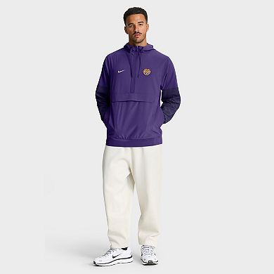 Men's Nike Purple LSU Tigers Anorak Half-Zip Hoodie Jacket