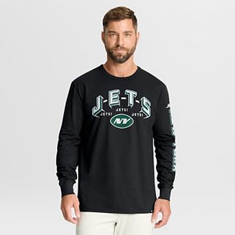 Men's Fanatics Black New York Jets Hometown Sweep Legacy Long Sleeve T-Shirt
