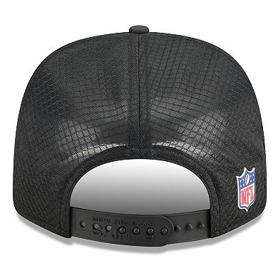 Men's New Era Black New Orleans Saints 2025 Sideline 9SEVENTY Trucker Adjustable Hat