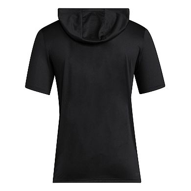 Men's adidas Black Louisville Cardinals 2025 AREOREADY Sideline Training Hooded T-Shirt