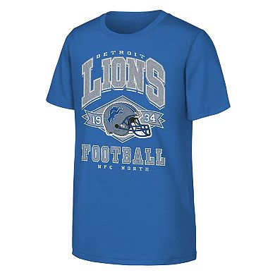 Youth Outerstuff Blue Detroit Lions Kick Off T-Shirt