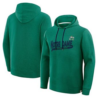 Men's Fanatics Green Notre Dame Fighting Irish Hometown Premium Huddle Up Long Sleeve Hoodie T-Shirt