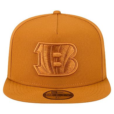 Men's New Era Brown Cincinnati Bengals Color Pack A-Frame 59FIFTY Fitted Hat
