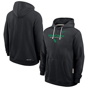 Men's Nike Black North Texas Mean Green 2025 Sideline Standard Issue Dri-FIT Hoodie