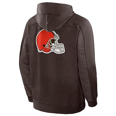 Men's Fanatics Brown Cleveland Browns Checkdown Pass Full-Zip Hoodie