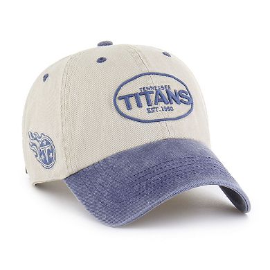 Men's '47 Khaki Tennessee Titans Breaking Trail Clean Up Adjustable Hat