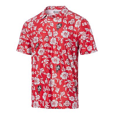 Men's Reyn Spooner Scarlet Ohio State Buckeyes Pua Performance Polo