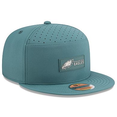 Men's New Era Midnight Green Philadelphia Eagles 2025 Sideline Split Panel 9FIFTY Snapback Hat