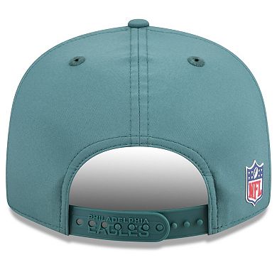 Men's New Era Midnight Green Philadelphia Eagles 2025 Sideline Split Panel 9FIFTY Snapback Hat