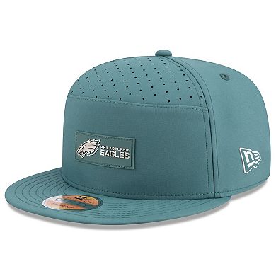 Men's New Era Midnight Green Philadelphia Eagles 2025 Sideline Split Panel 9FIFTY Snapback Hat
