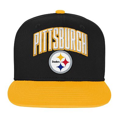 Preschool Outerstuff Black Pittsburgh Steelers Essentials Adjustable Hat