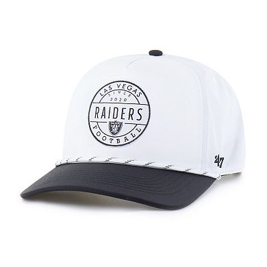 Men's '47 White/Black Las Vegas Raiders Suburbia Hitch Two-Tone Adjustable Hat