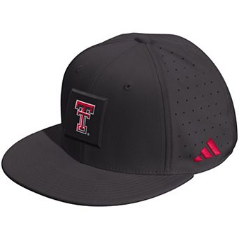 Unisex adidas Black Texas Tech Red Raiders Performance Flat Bill Adjustable Hat