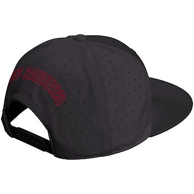Unisex adidas Black Texas Tech Red Raiders Performance Flat Bill Adjustable Hat