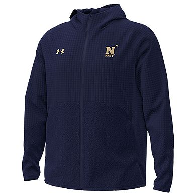 Men's Under Armour Navy Navy Midshipmen Unstoppable Raglan Full-Zip Jacket
