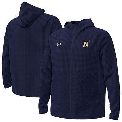 Men's Under Armour Navy Navy Midshipmen Unstoppable Raglan Full-Zip Jacket