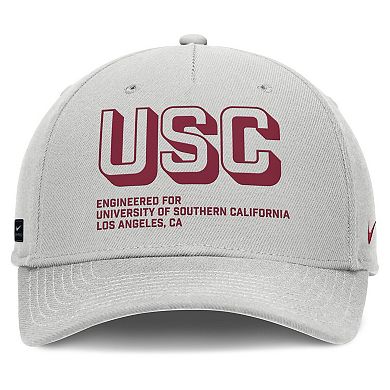 Men's Nike Gray USC Trojans 2025 Sideline Dust Pinched Rise Adjustable Hat